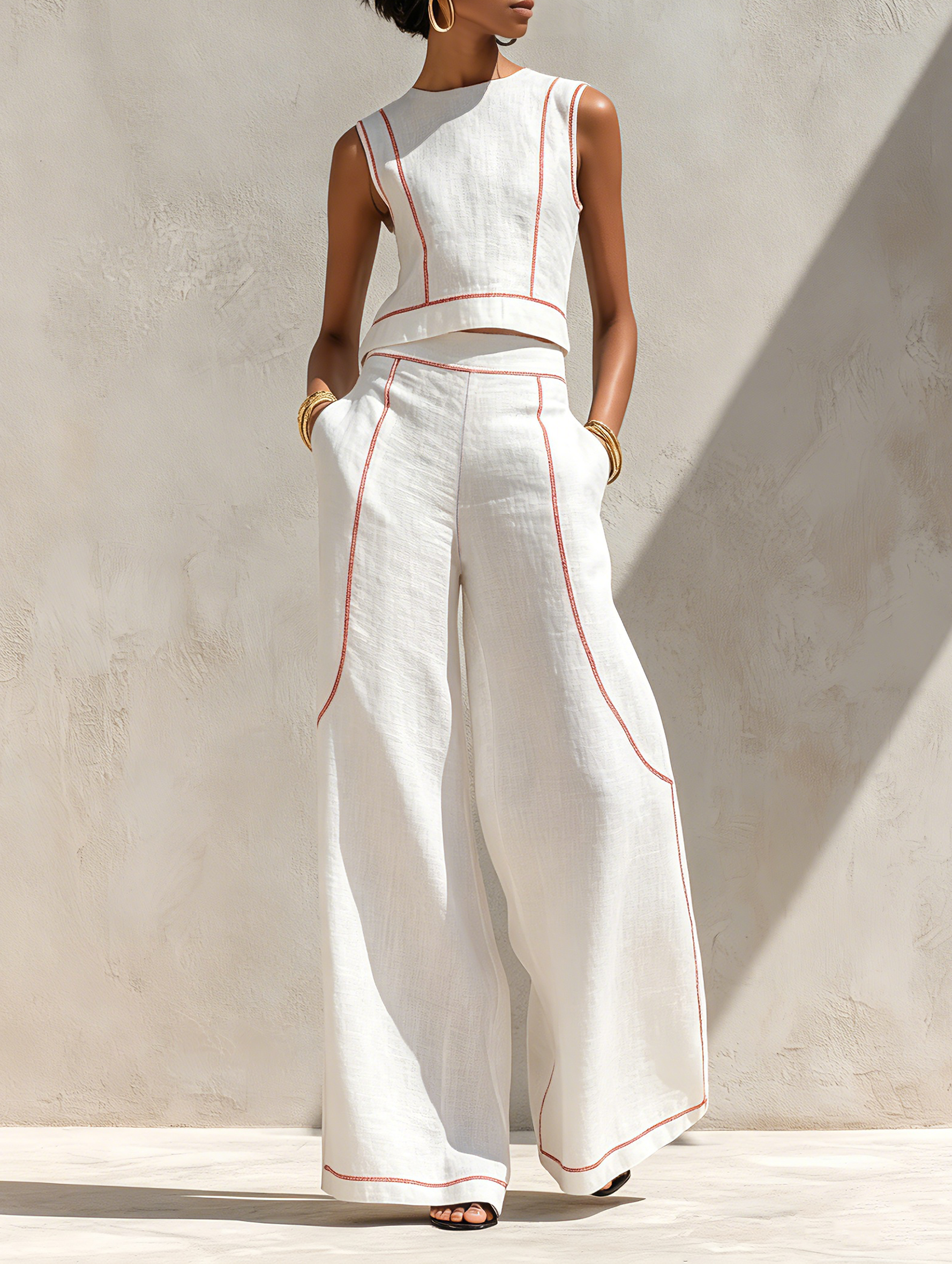 Linen-Blend Set